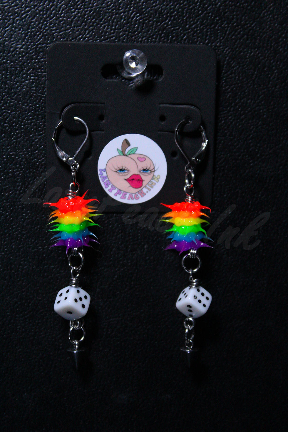 Thumbnail: Silicone Spikey Dice Earrings