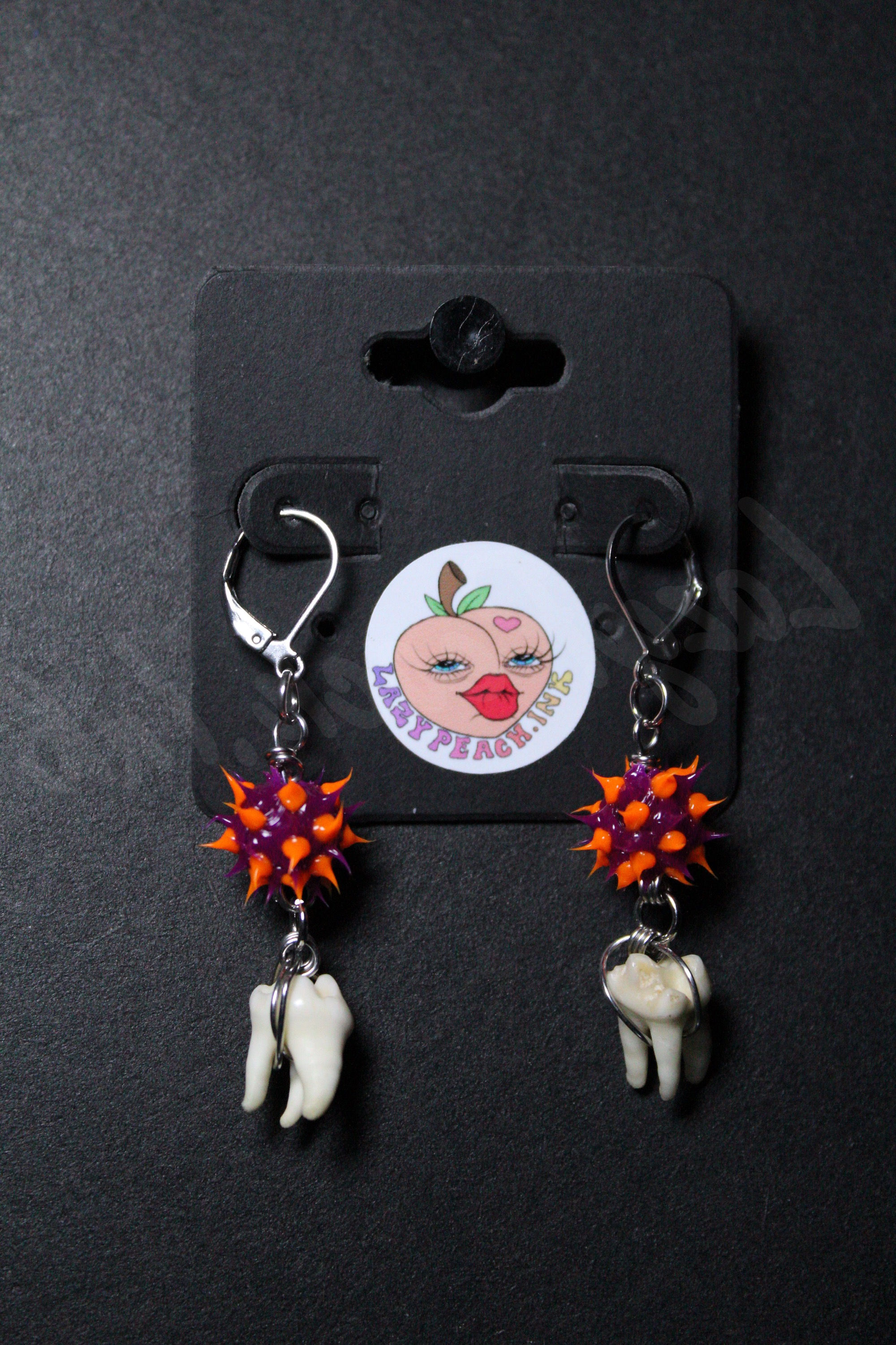 Spikey Silicone Tooth Earrings