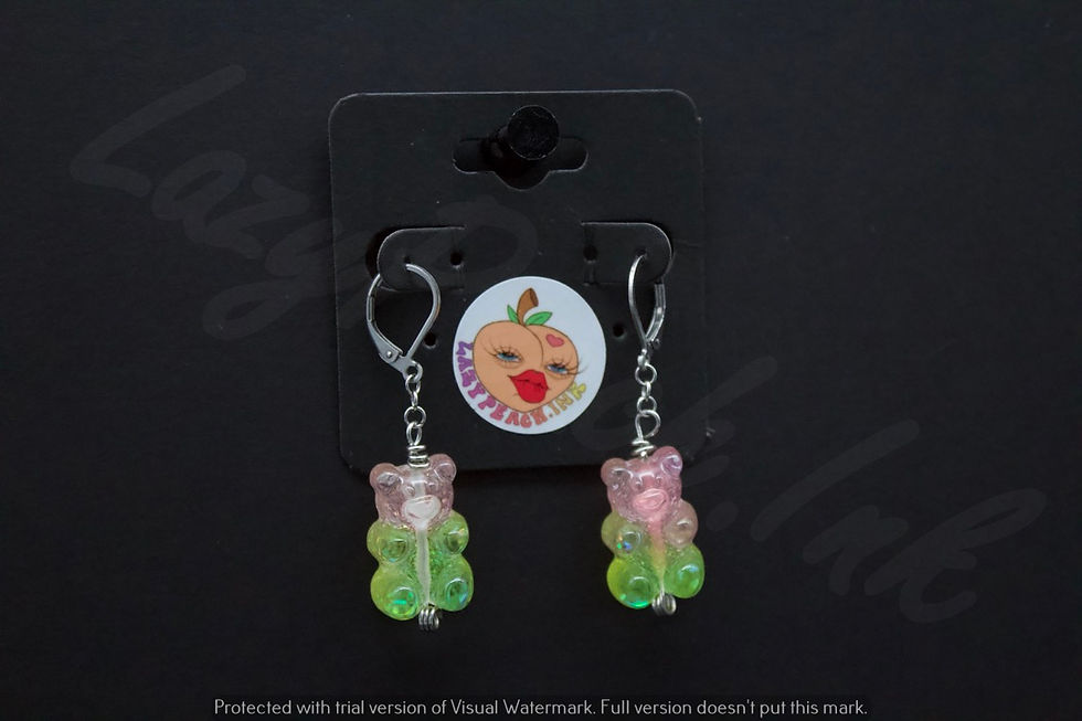 Thumbnail: Wire Wrapped Gummy Bear Earrings