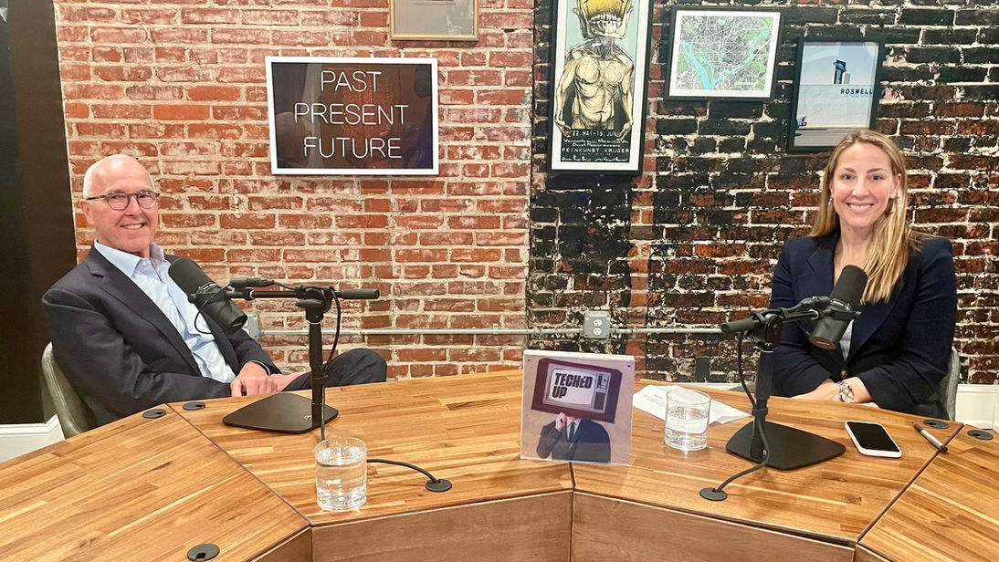 Niki Christoff with philanthropist Frank McCourt