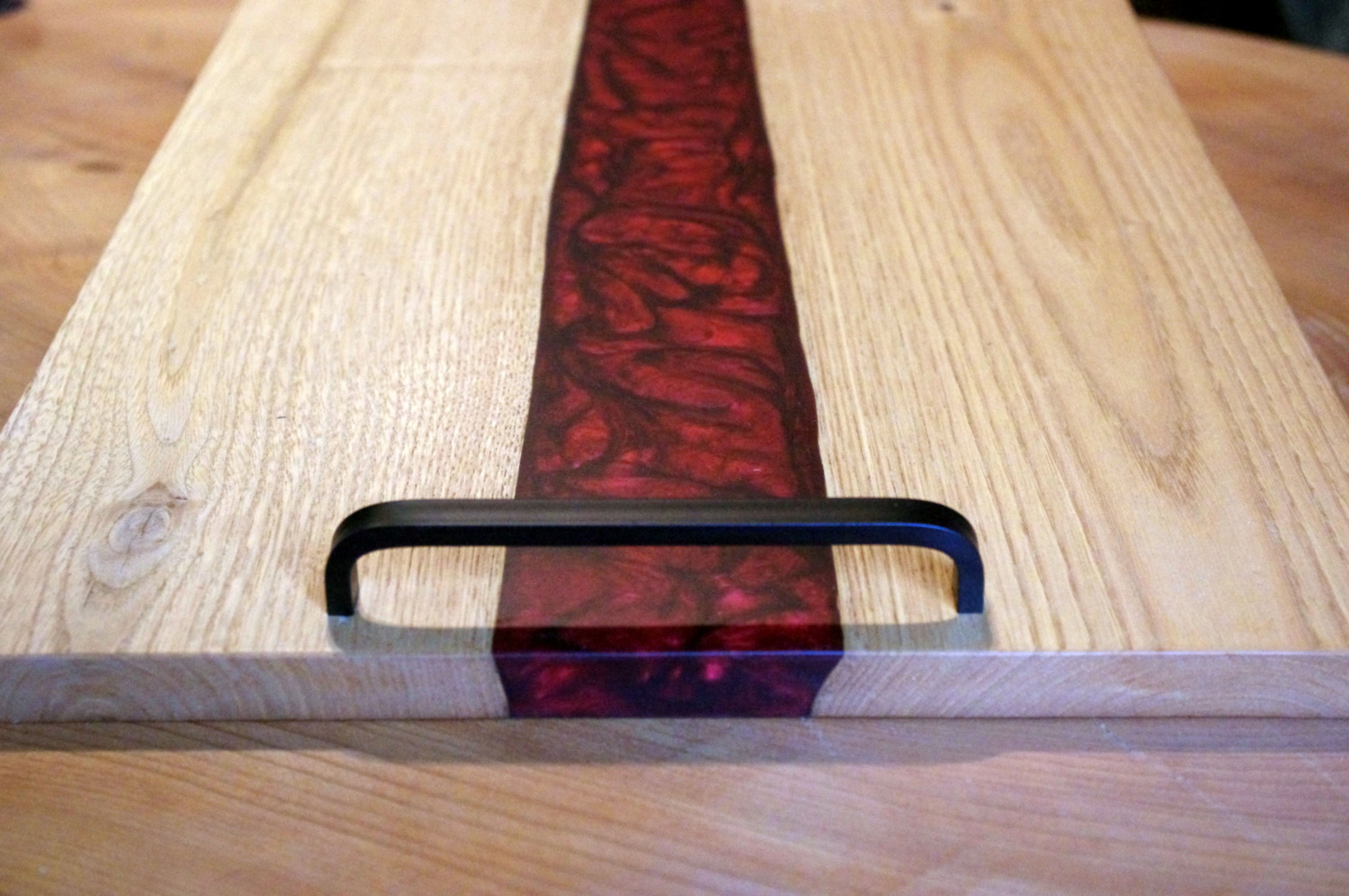 Plateau de service Bois Massif & Résine Epoxy