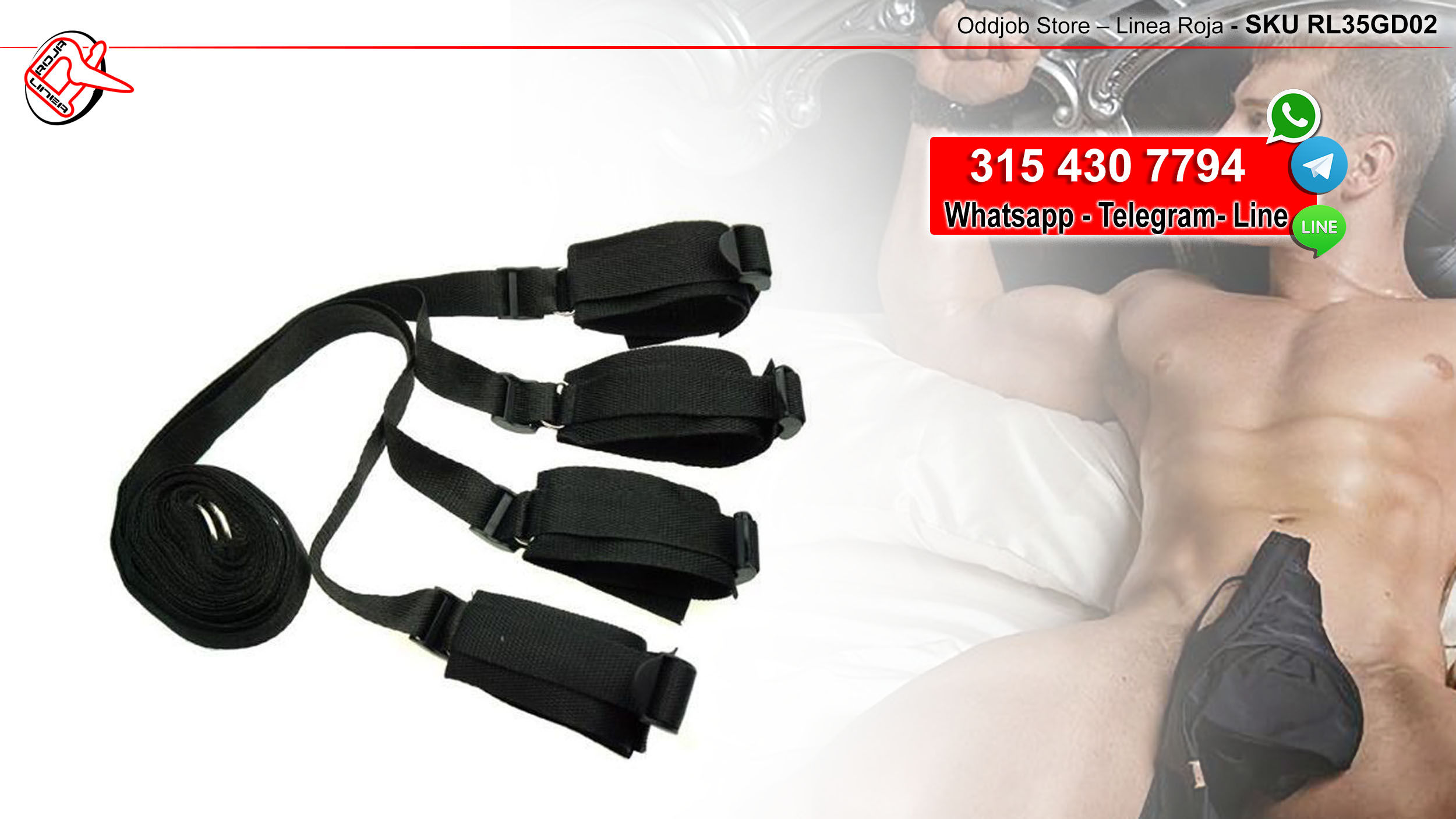 AMARRAS EN NYLON Y VELCRO PARA MANOS Y PIES