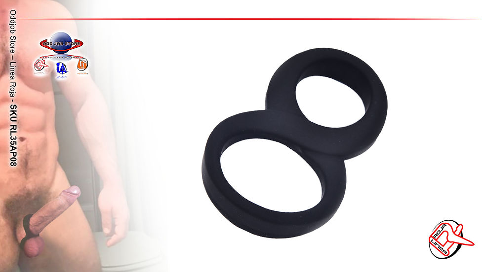 Miniatura: (COCKRING)  ANILLO DOBLE GRUESO PARA EL PENE Y TESTÍCULOS