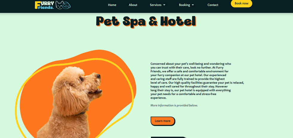 Furry Friends Web design