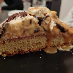 part de gâteau vanille caramel