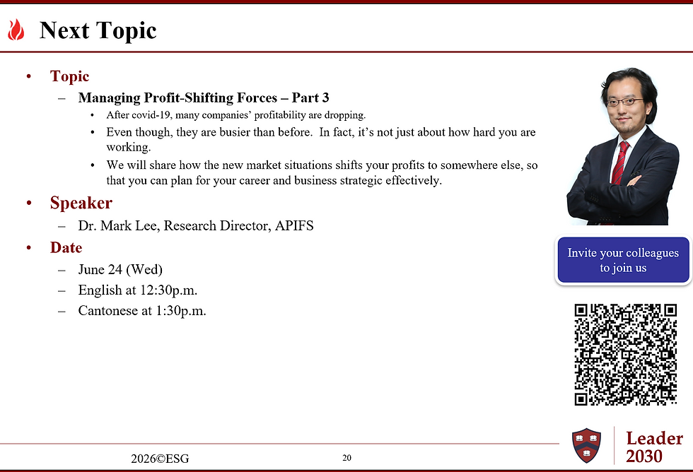 Topic : Managing Profit-Shifting Forces_Part 3