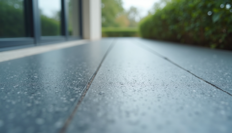 Close-up view of Duradek membrane texture on a residential balcony