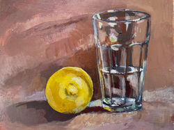 glass and lemon