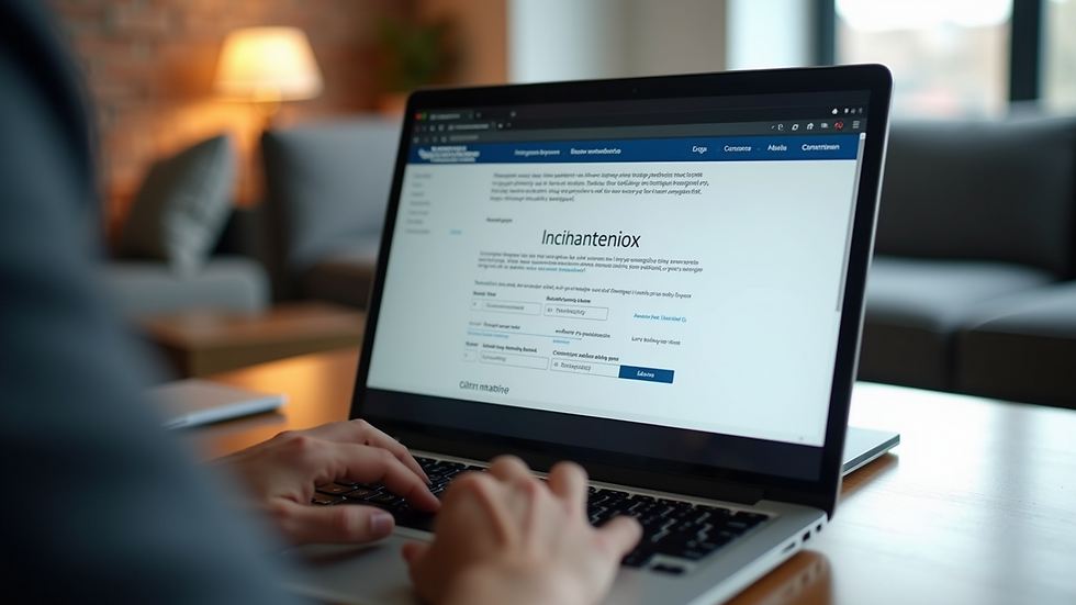 Close-up view of a laptop screen showing an online insurance prelicensing course