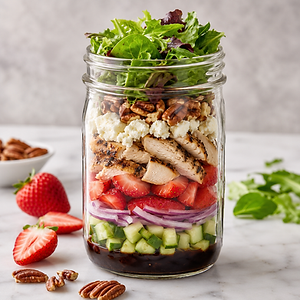 STRAWBERRY BALSAMIC CHICKEN JAR SALAD