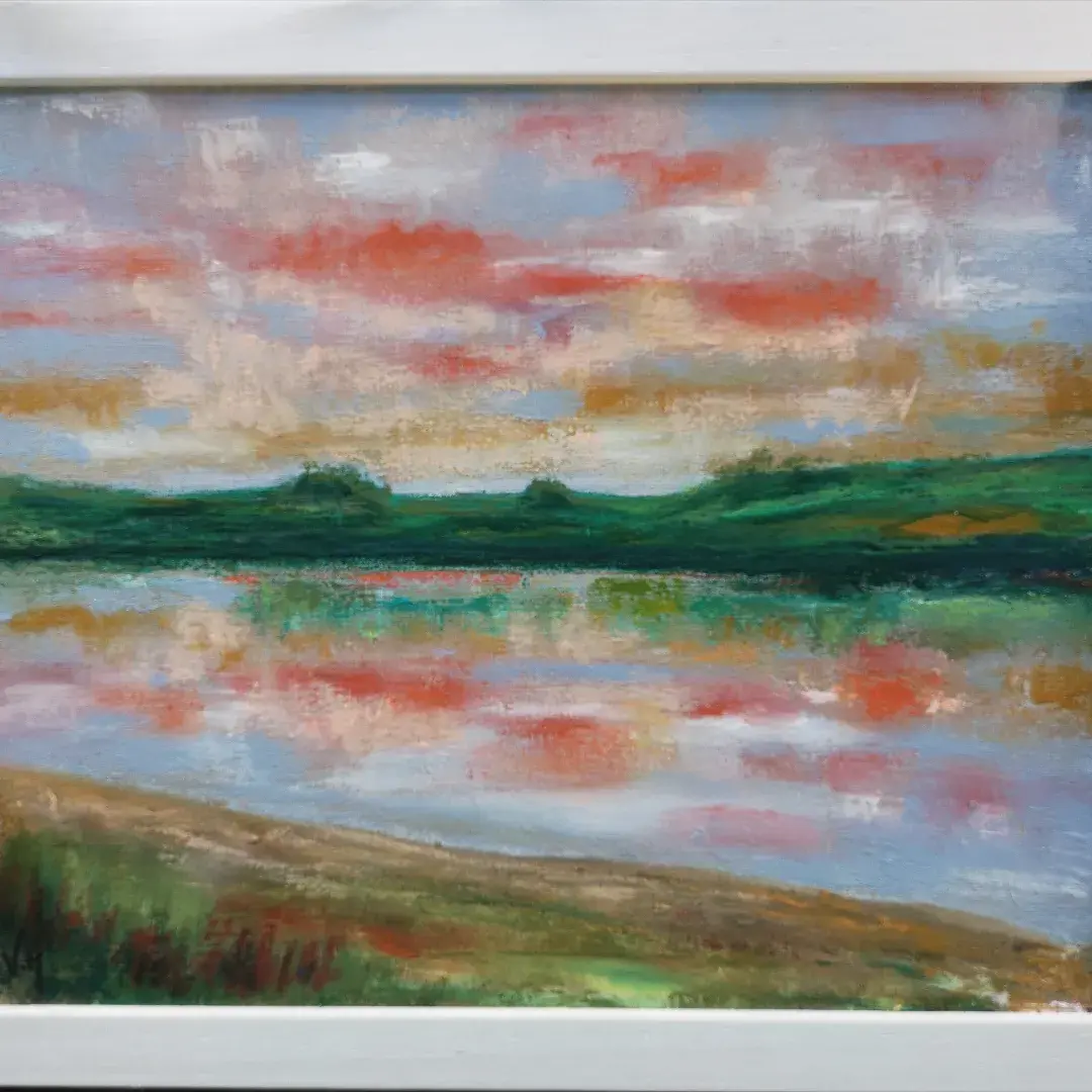 Coral sky over Trusk lough 
