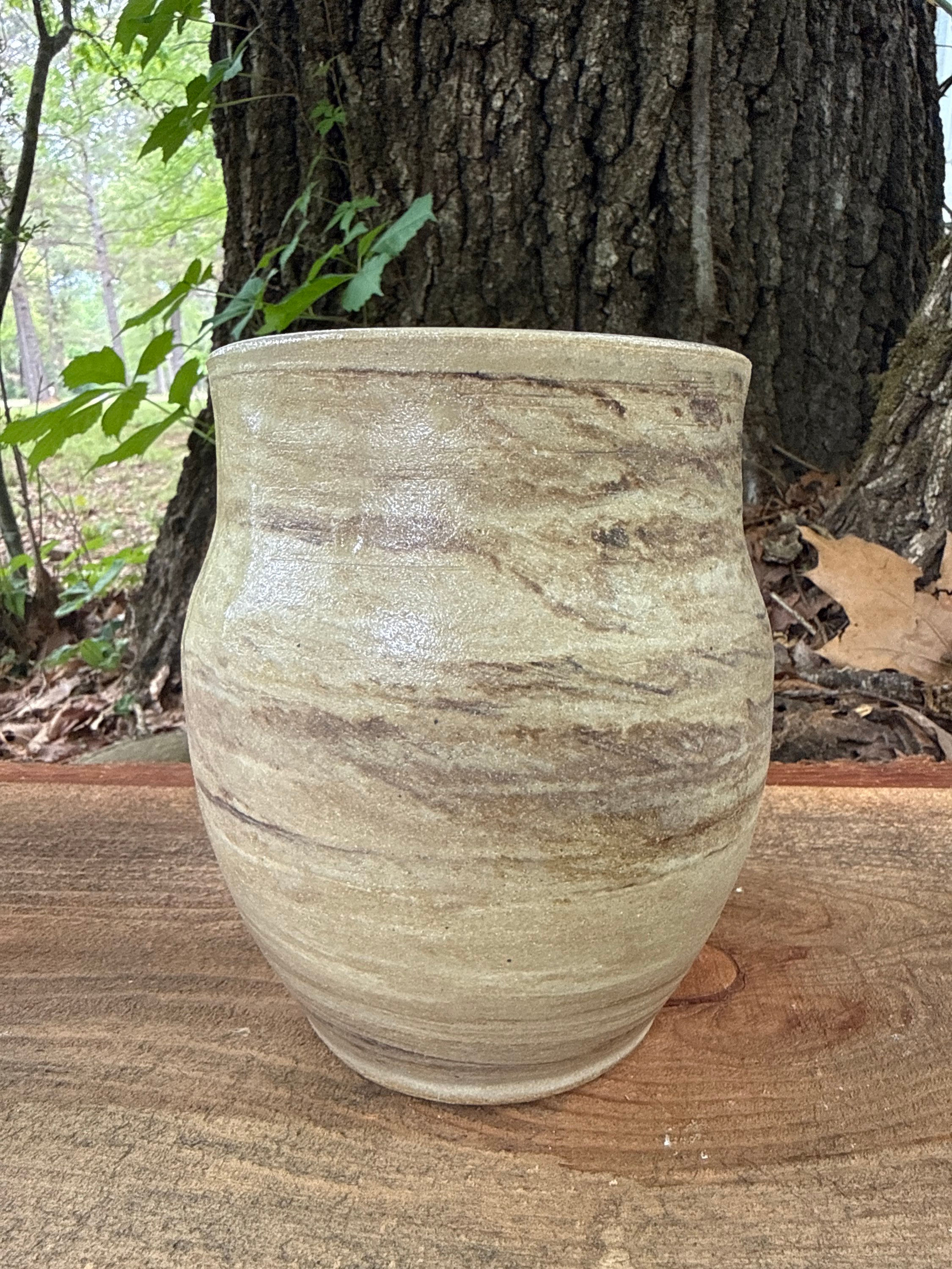 Earth Tones 6" marbled vase