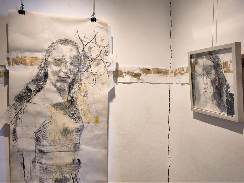 Next Generations drawing, ink on paper 100x50cm exhibition in Germany 2024