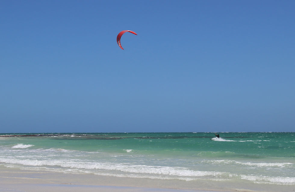 Local man Danny enjoying the gifts of Geraldtons winds.
