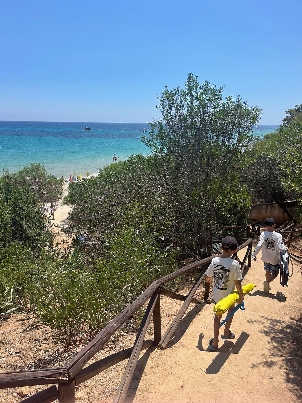 Spiaggia di Calaverde - "our beach" - just south of Pula, Sardinia