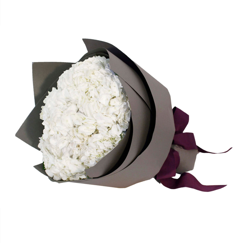 Faabatjyun 花不園 繡球花花束 白色繡球 花束 情人節 母親節 送花