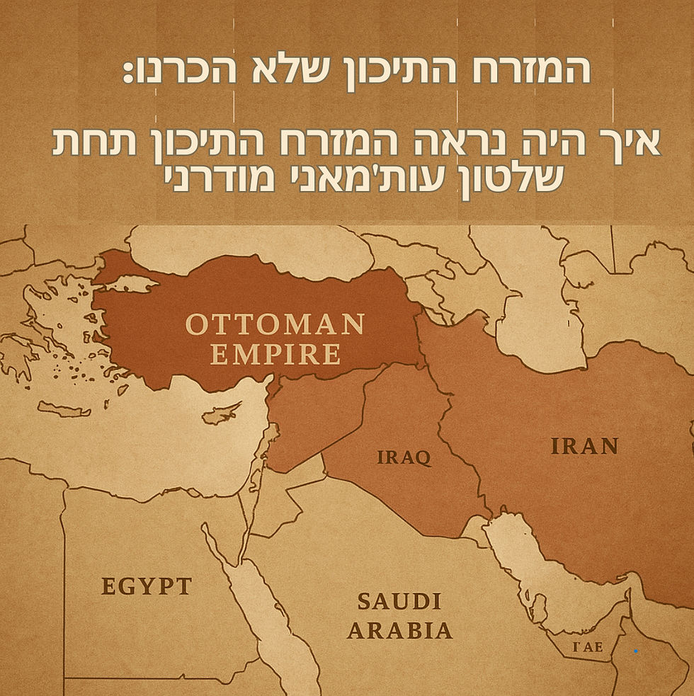 המזרח התיכון המודרני תחת שלטון עות'מאני המזרח התיכון_© תמונה ועריכה : אלה ארד | Ella Arad | 2025| כל הזכויות שמורות.