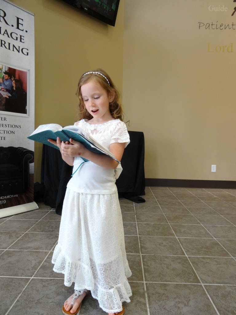 Several years ago, this one was already loving the Word and wanting to preach it!