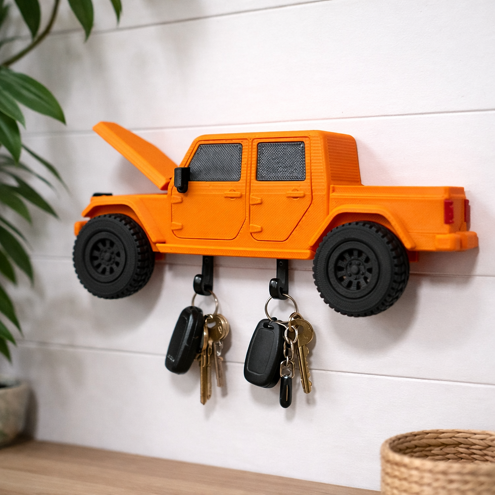 Thumbnail: 3D Printed JEEP Key Holder – Wall Mount