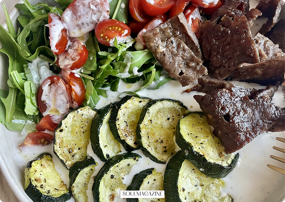 Dönerteller mit selbstgemachtem Dönerfleisch