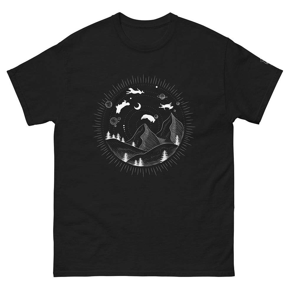 Thumbnail: Canine Galaxy White Unisex classic tee