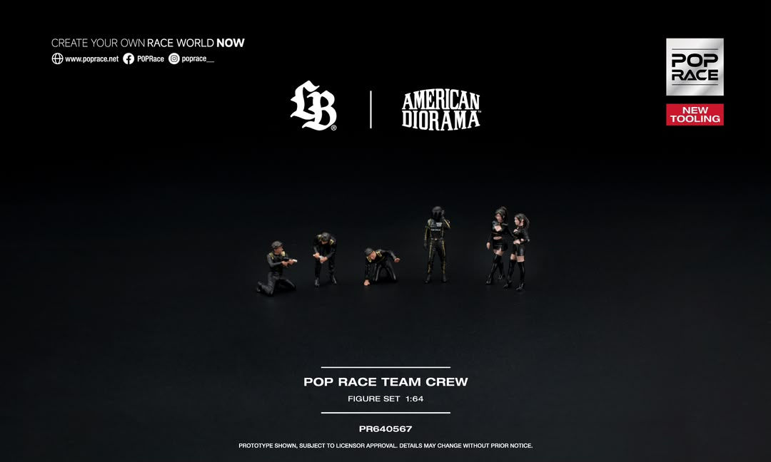 Pop Race Team Crew Figure Set (6 Figures)