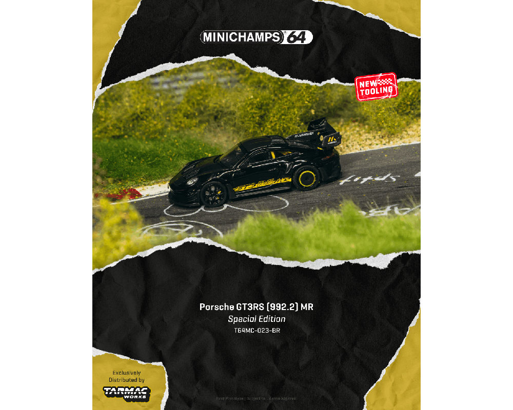 Porsche GT3RS (992.2) MR – Black Yellow – Showcase – Limited Edition