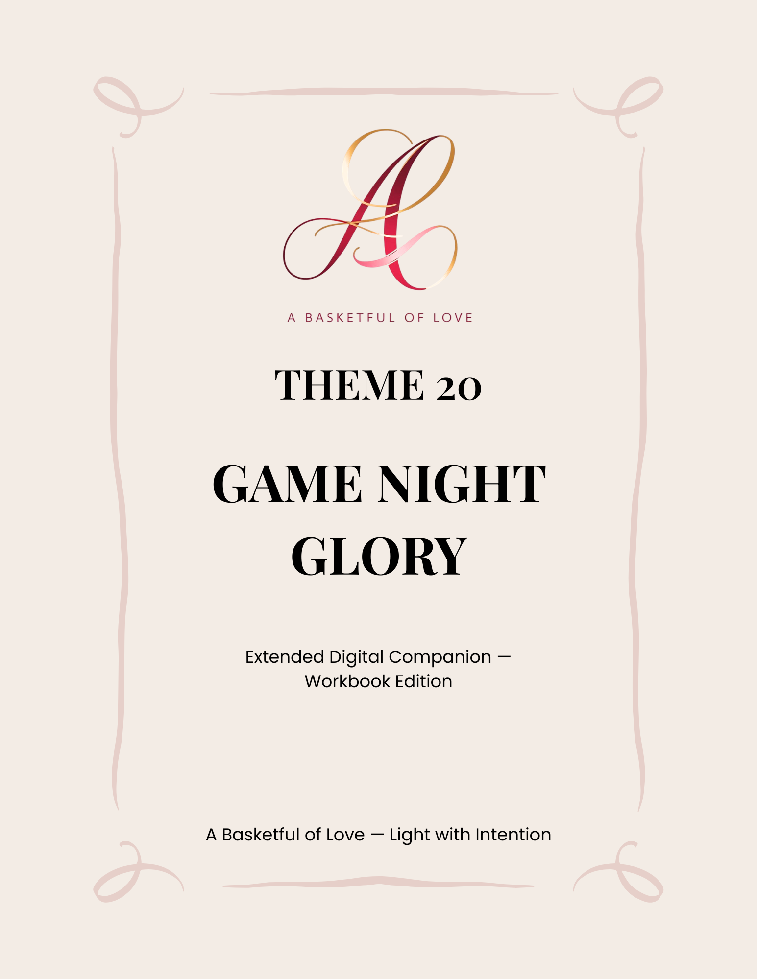 Game Night Glory Companion Workbook