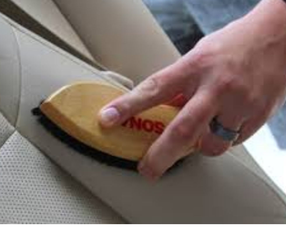 Thumbnail: Sonax Leather and Textile Brush in use