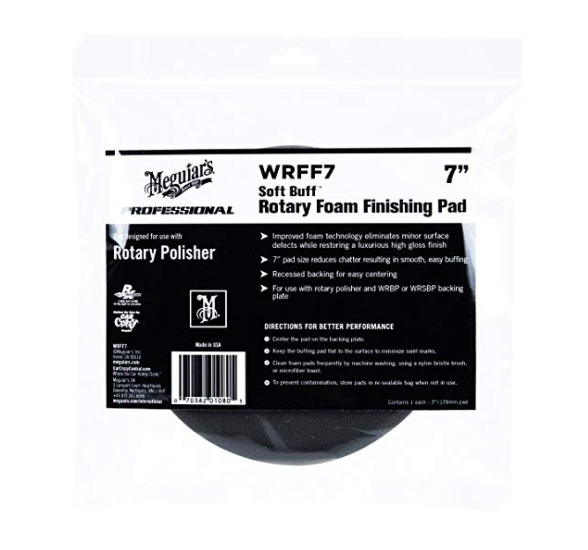 Meguiar's 7" Soft Buff Rotary Foam Finishing Pad