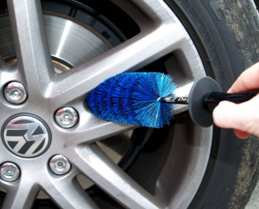 Thumbnail: EZ Detail Little EZ Compact Wheel Brush in use