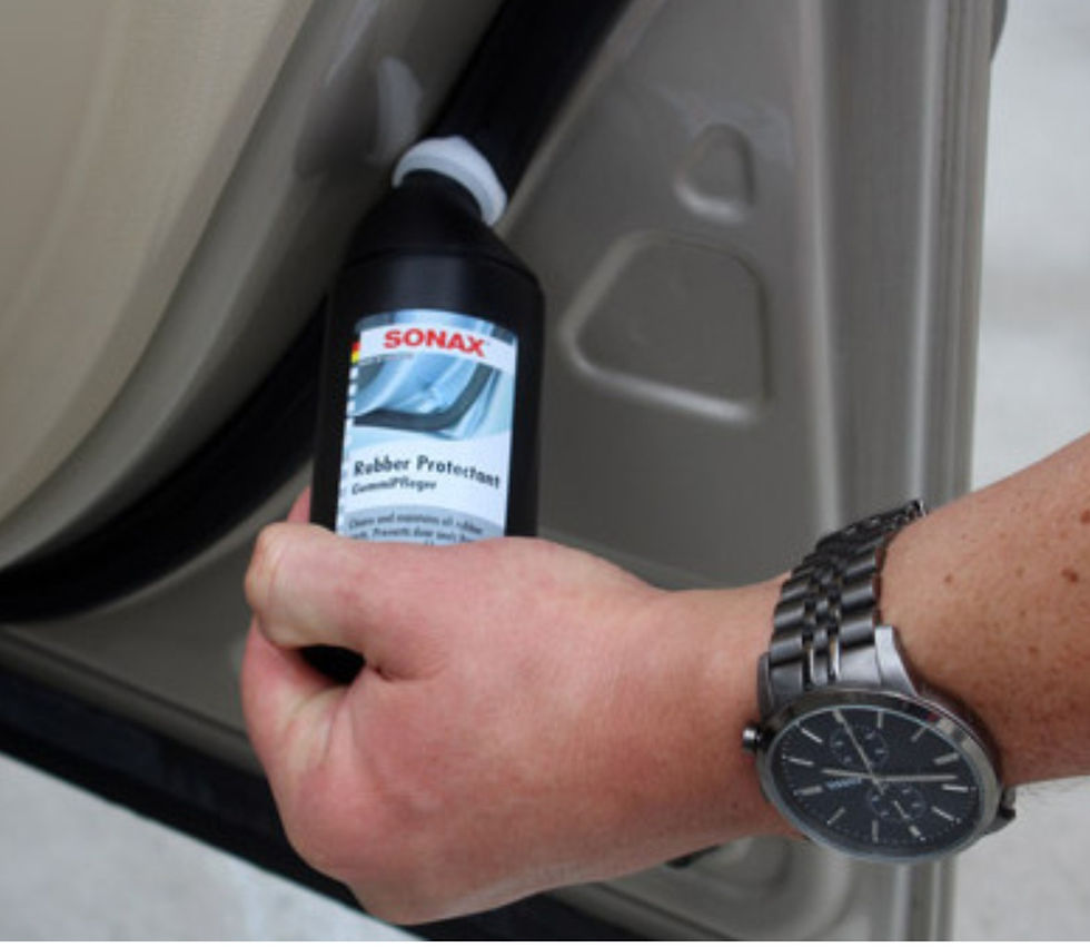 Thumbnail: Sonax Rubber Protectant in use