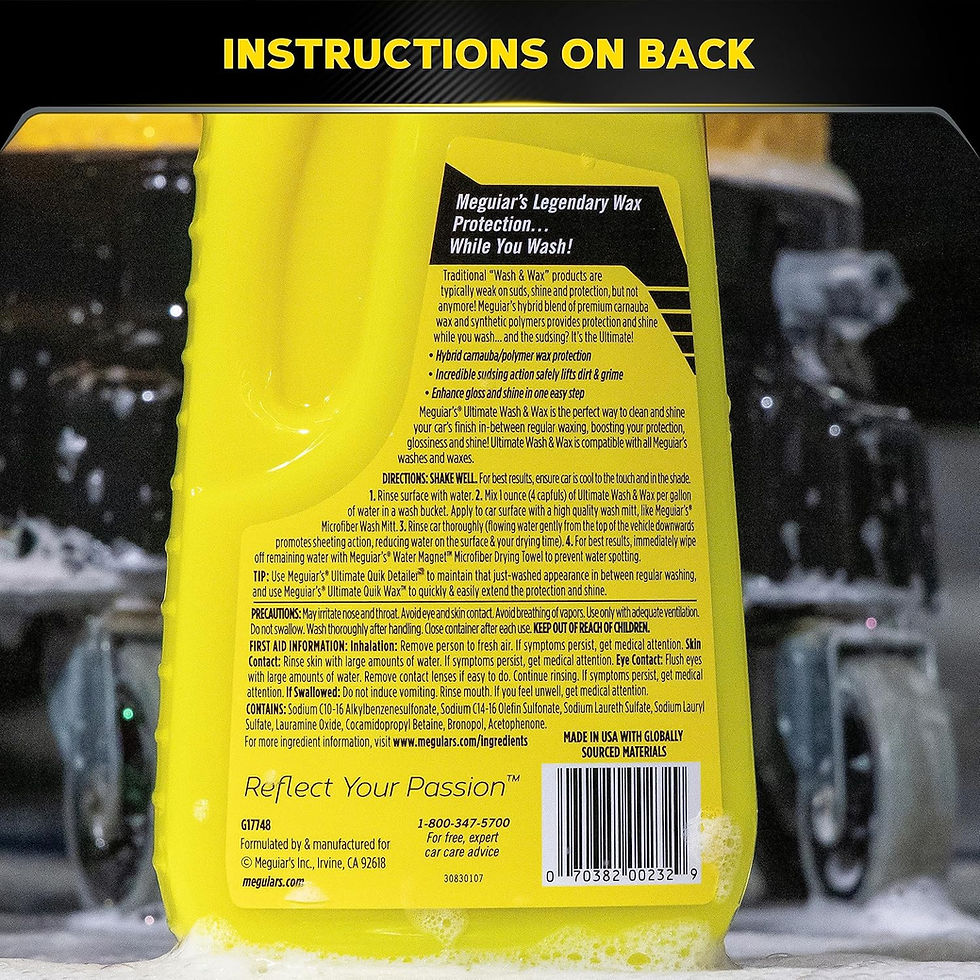 Thumbnail: Meguiar's Ultimate Wash & Wax instructions