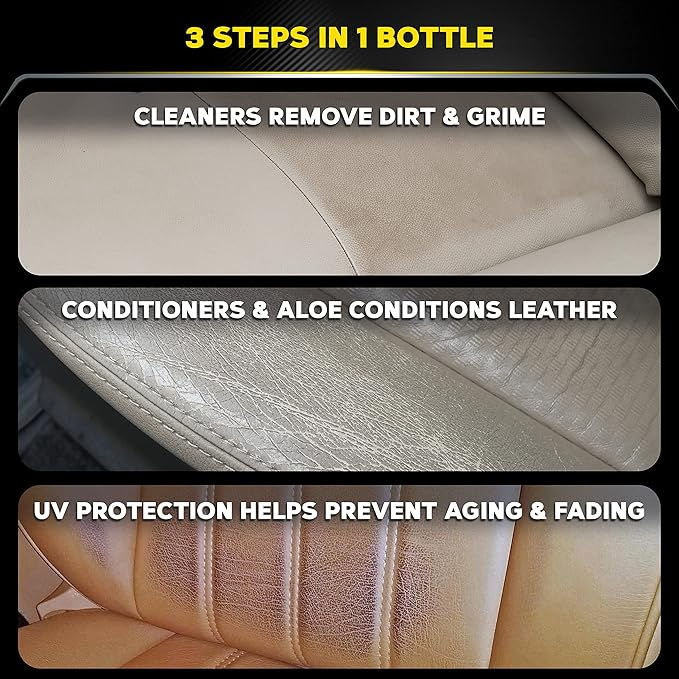 Thumbnail: Meguiar's Gold Class Rich Leather Cleaner & Conditioner in use 3