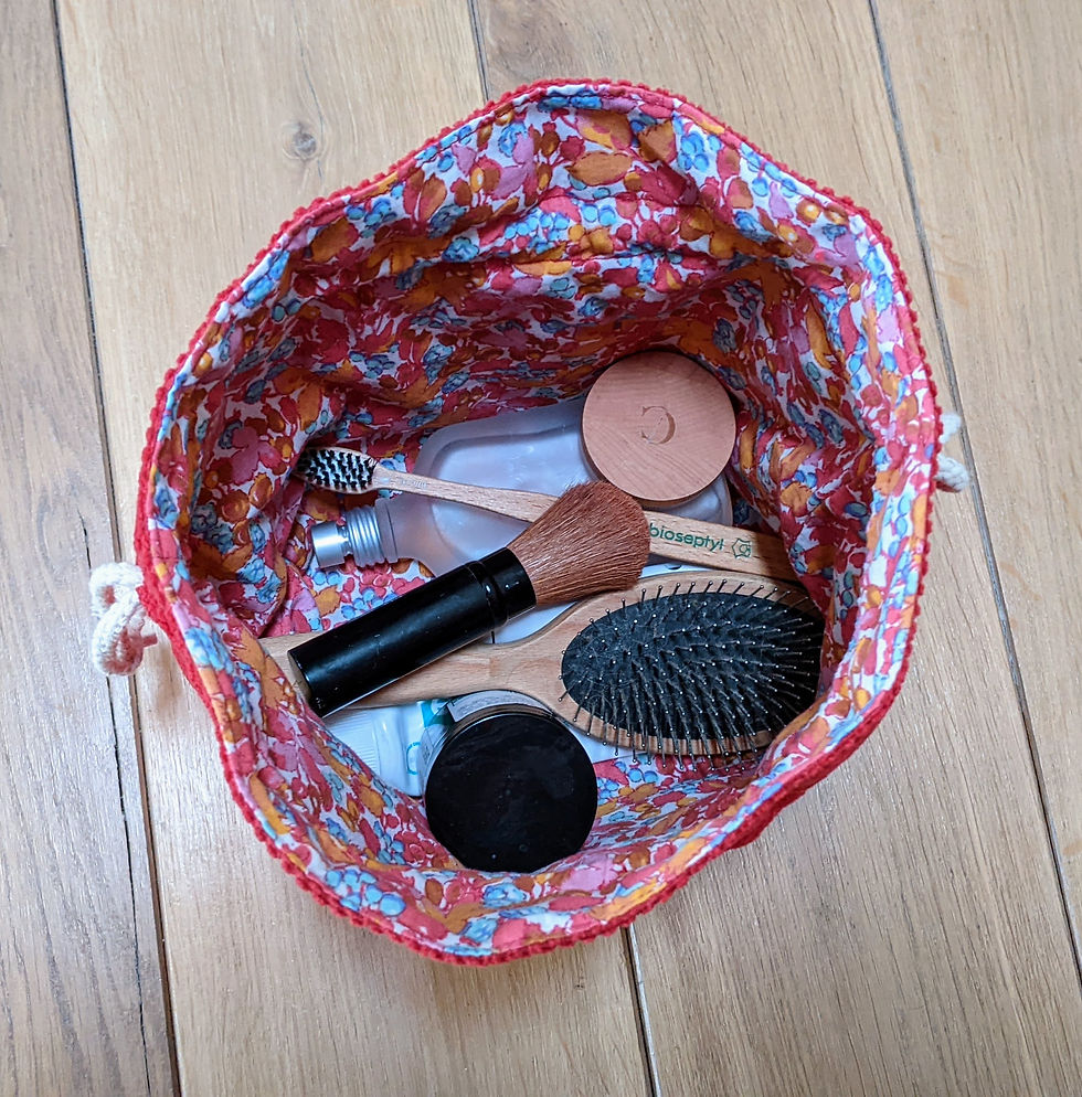 Miniature : trousse de toilette / upcycling / R-Use Fabrik
