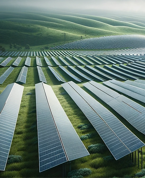 DALL·E 2024-01-24 13.33.20 - Create a highly realistic landscape image of solar farms unde