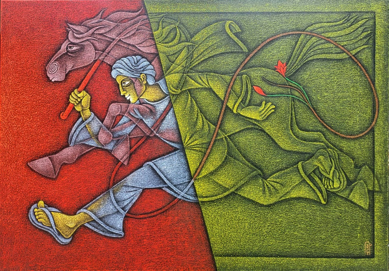 Energy | Satyajeet Shinde | Contemporary Indian art | Horse painting