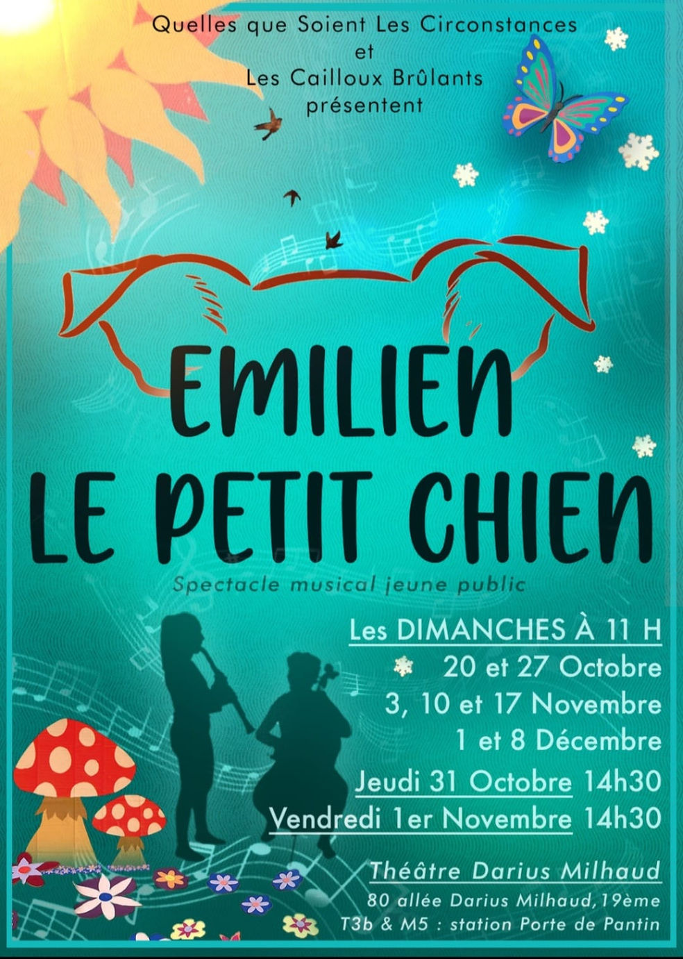 Emilien le petit chien à Paris cet automne