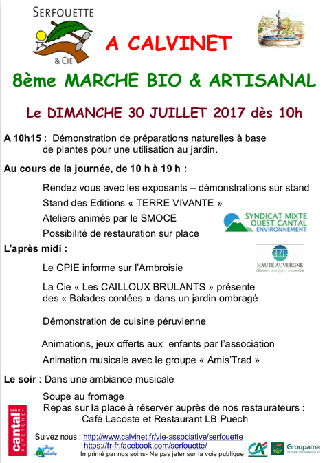 Une 2eme participation au marché bio et artisanal de Calvinet