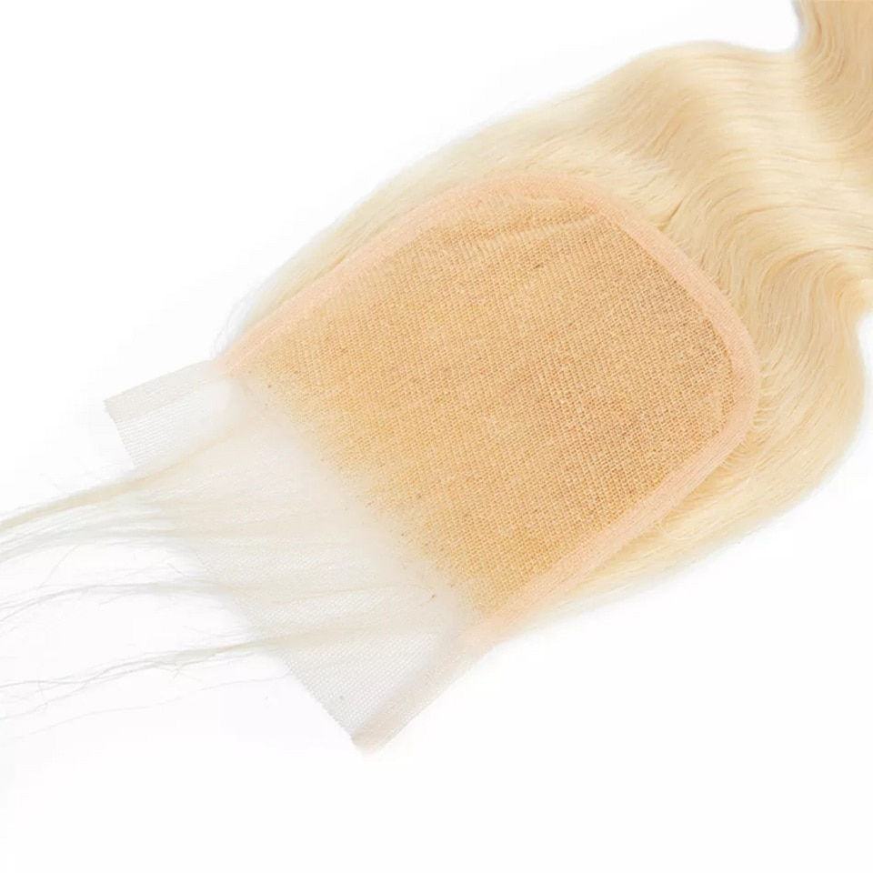 Thumbnail: 613 Blonde 3 Bundles With Closure Brazilian Body Wave