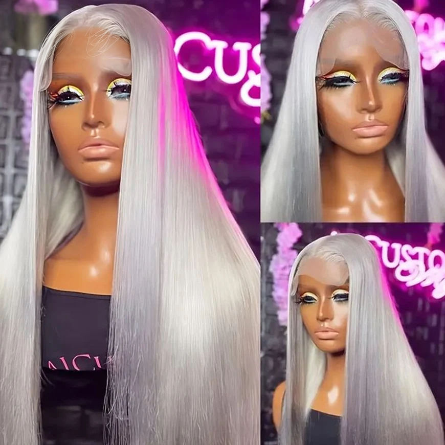 Flat-lay of a Vietnamese Remy 13×6 lace front wig interior showing transparent Swiss lace cap, adjustable straps, and securit