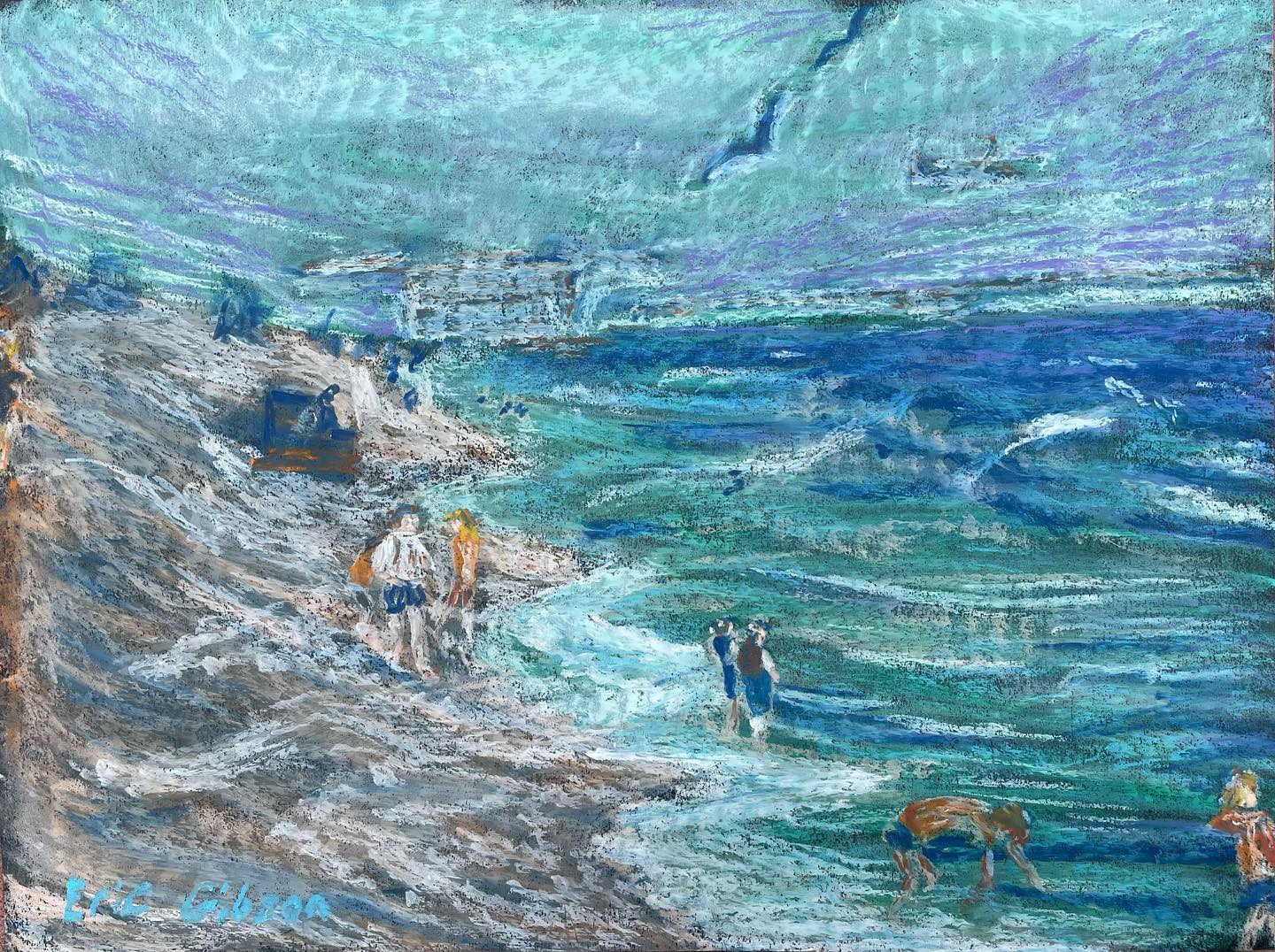 Vaporwave Hunington Beach Painting