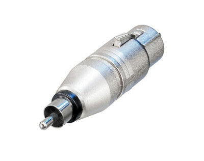 Neutrik NA2FPMM 3p XLR(F)-RCA Plug Adapter