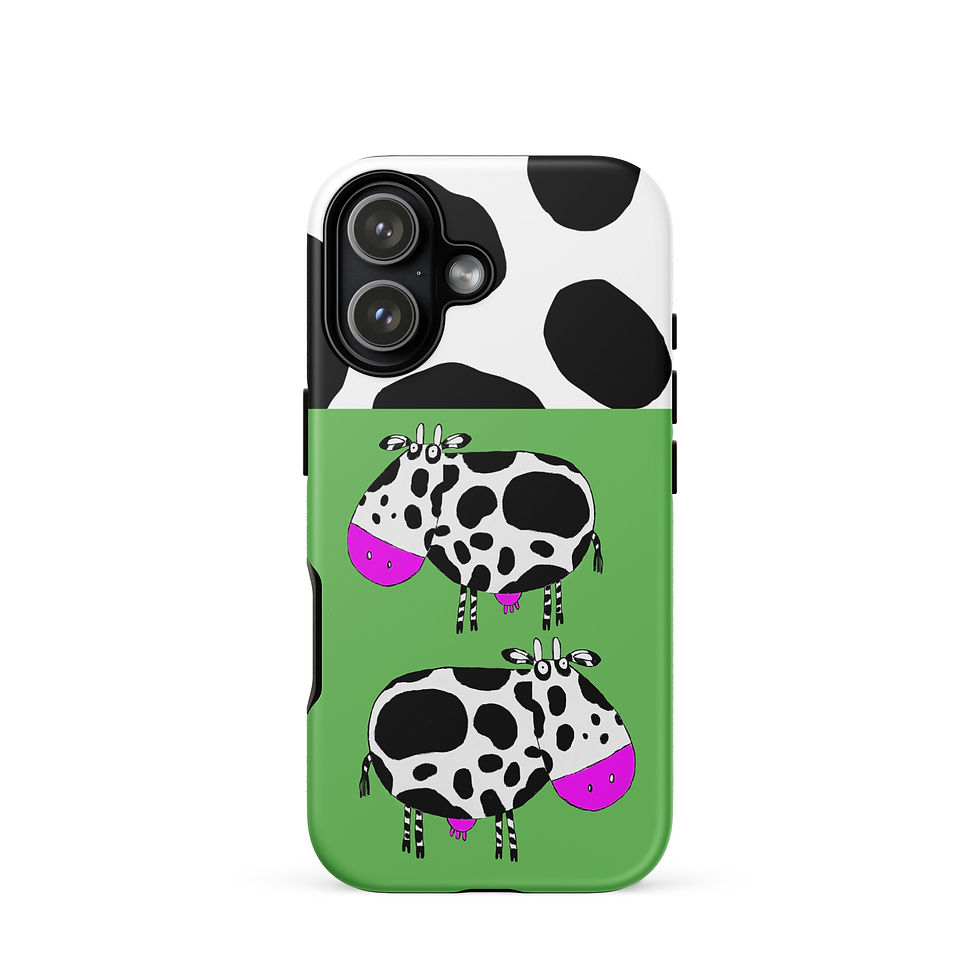 Thumbnail: Two Cows in a Field | Tough Case for iPhone®