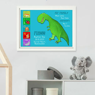 Personalised Dinosaur Christening Gift