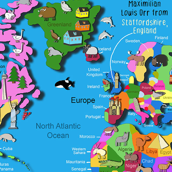 World Map Canvas €75