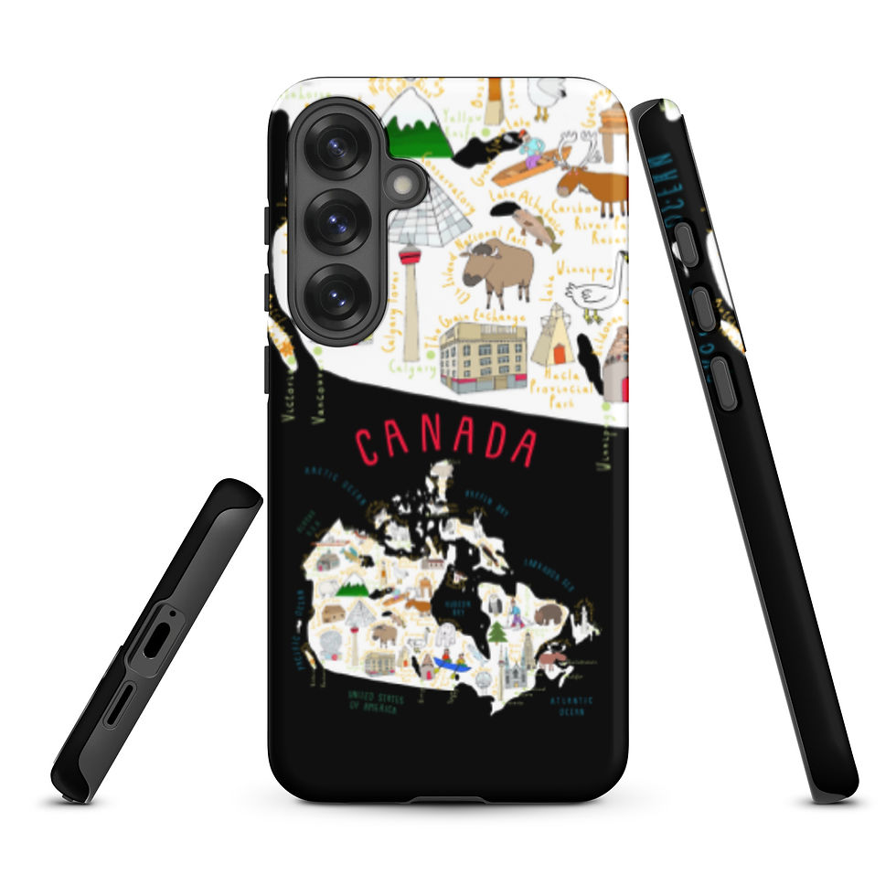 Thumbnail: Canada Map Black and White I Tough case for Samsung®