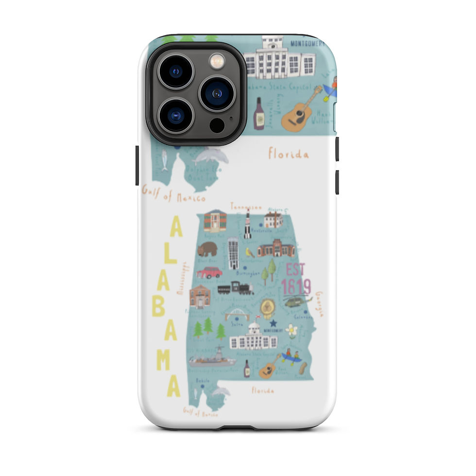 Thumbnail: Alabama Map | USA | Tough Case for iPhone®