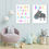 Thumbnail: Personalised Wall Canvas With Cute Zebra Alphabet Letters