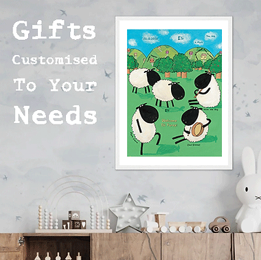 Personalised Sheep Christening Art